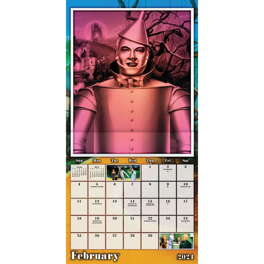 Wizard of Oz Exclusive with Print 2024 Wall Calendar