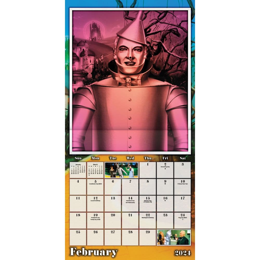 Wizard of Oz Exclusive with Print 2025 Wall Calendar