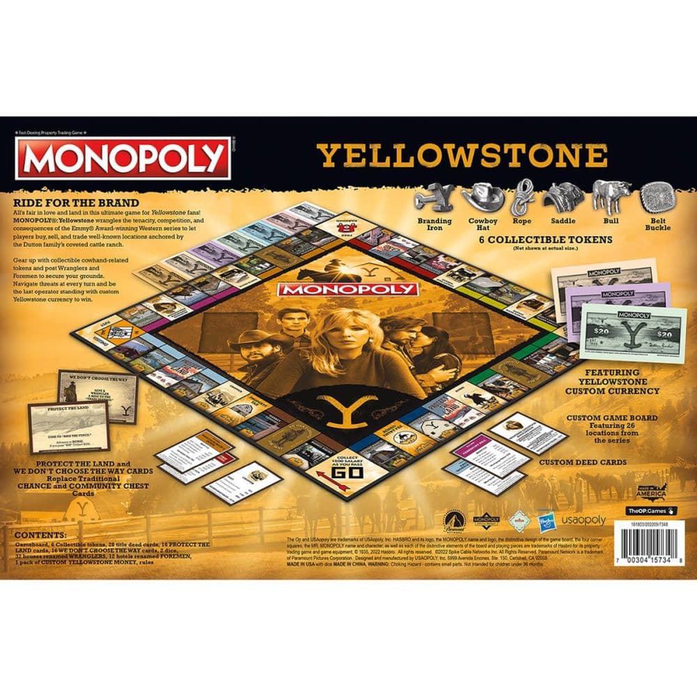 Monopoly Yellowstone Board
