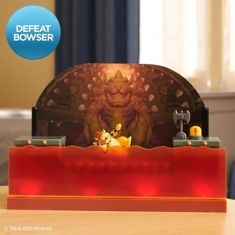 Super Mario Deluxe Bowser Battle Action Figure Playset Fourth Alternate Image