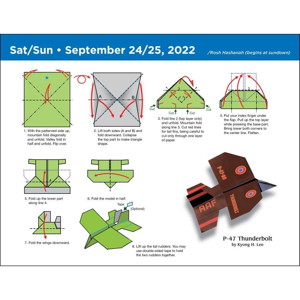 Schedule 5 Instructions 2022 Paper Airplane 2022 Fold-A-Day Calendar - Calendars.com