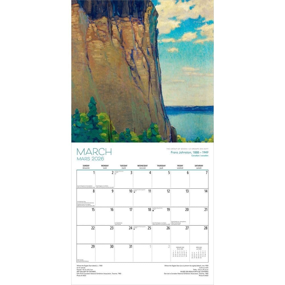 Group of Seven AGO 2026 Wall Calendar Second Alternate Image