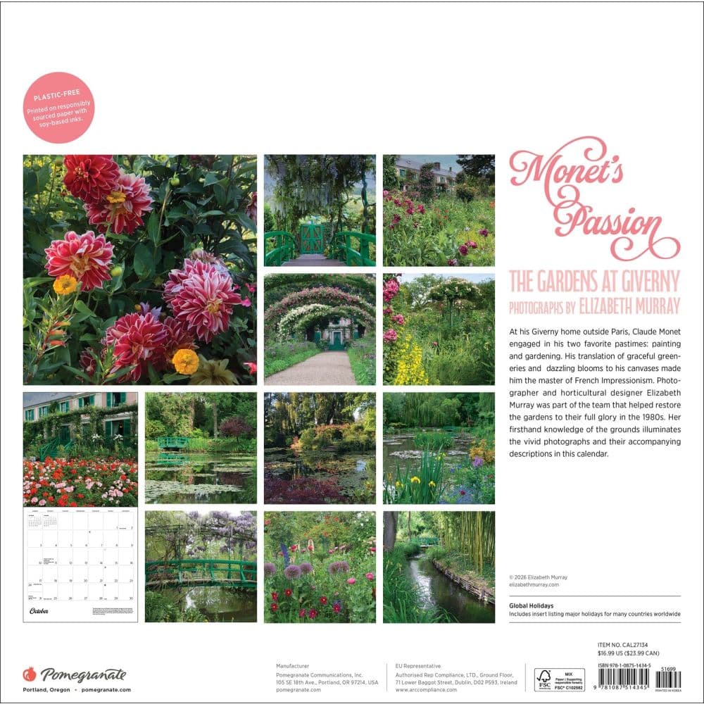 Monets Passion 2027 Wall Calendar by Elizabeth Murray First Alternate Image