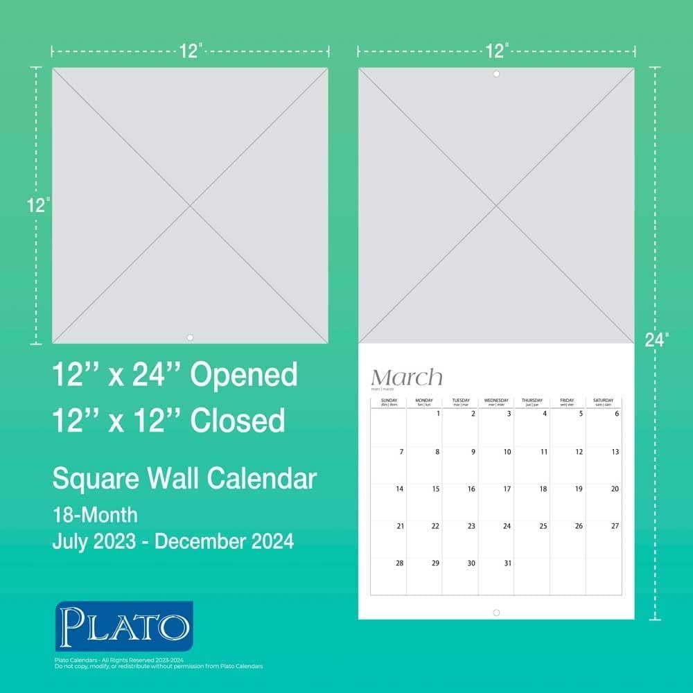 Tropical Islands 18 Month Plato 2024 Wall Calendar Alt5