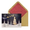 image Santa Silhouette Over Landscape 8 Count Boxed Christmas Boxed Cards
