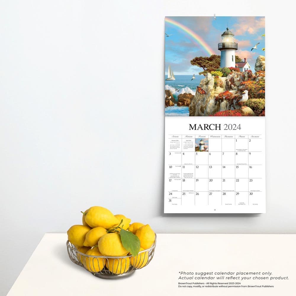 Guiding Light Hopper 2024 Wall Calendar