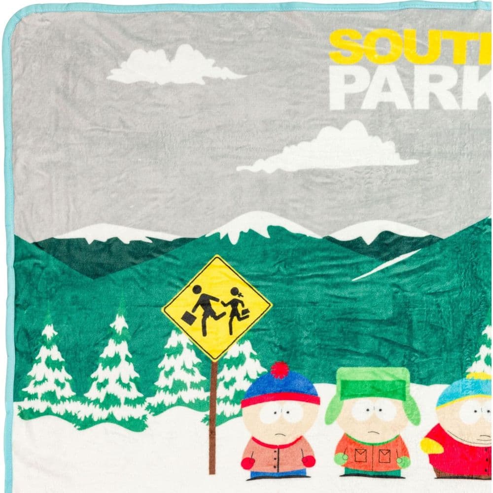 South Park Bus Stop Fleece Throw First Alternate Image