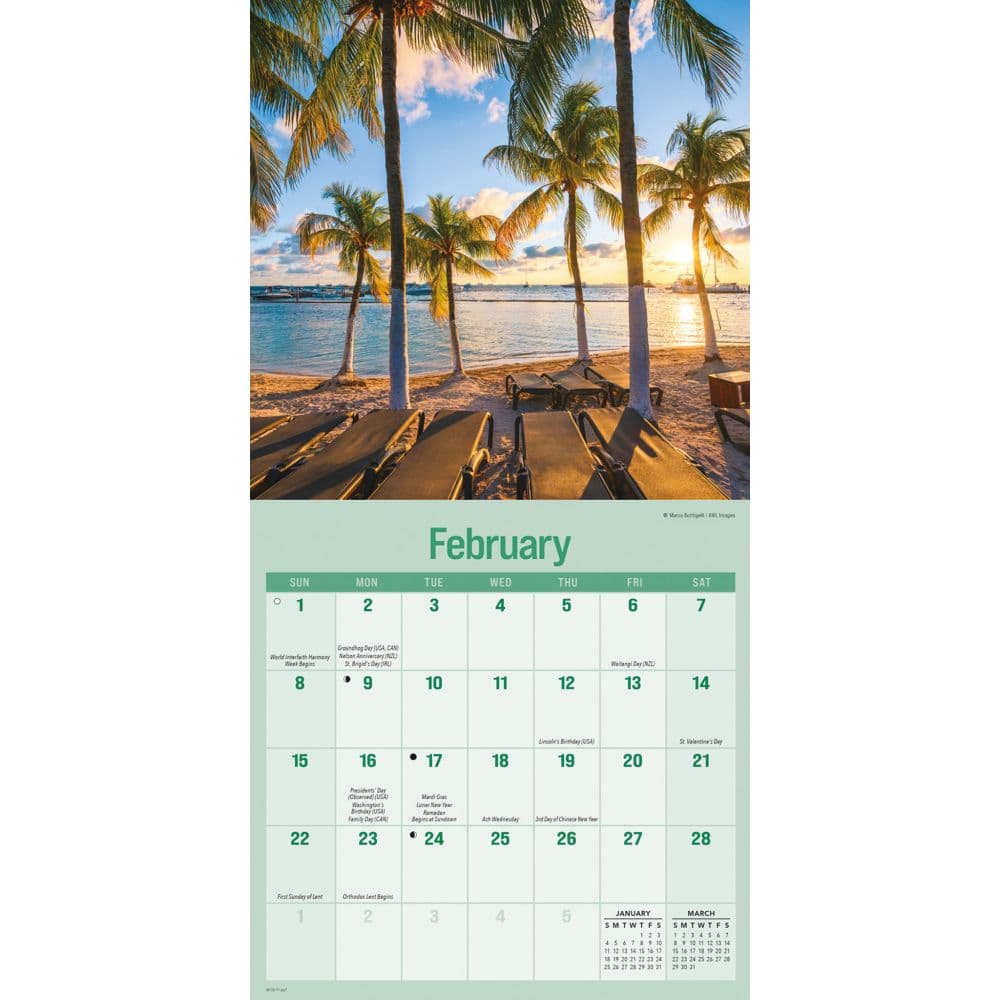 Beaches 2026 Mini Wall Calendar Second Alternate Image