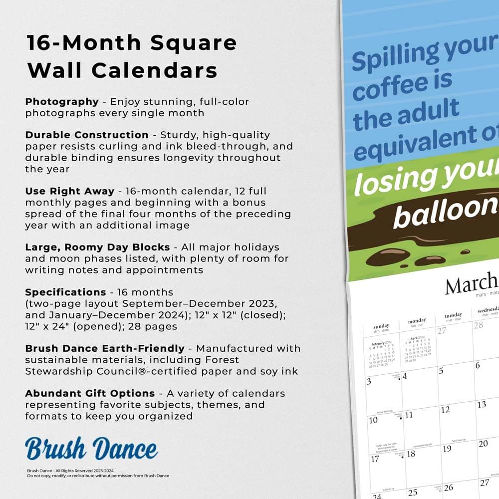 But First Coffee 2024 Wall Calendar Fourth Alternate Image width=&quot;1000&quot; height=&quot;1000&quot;