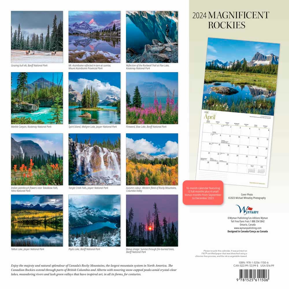 Rockies Magnificent 2024 Wall Calendar