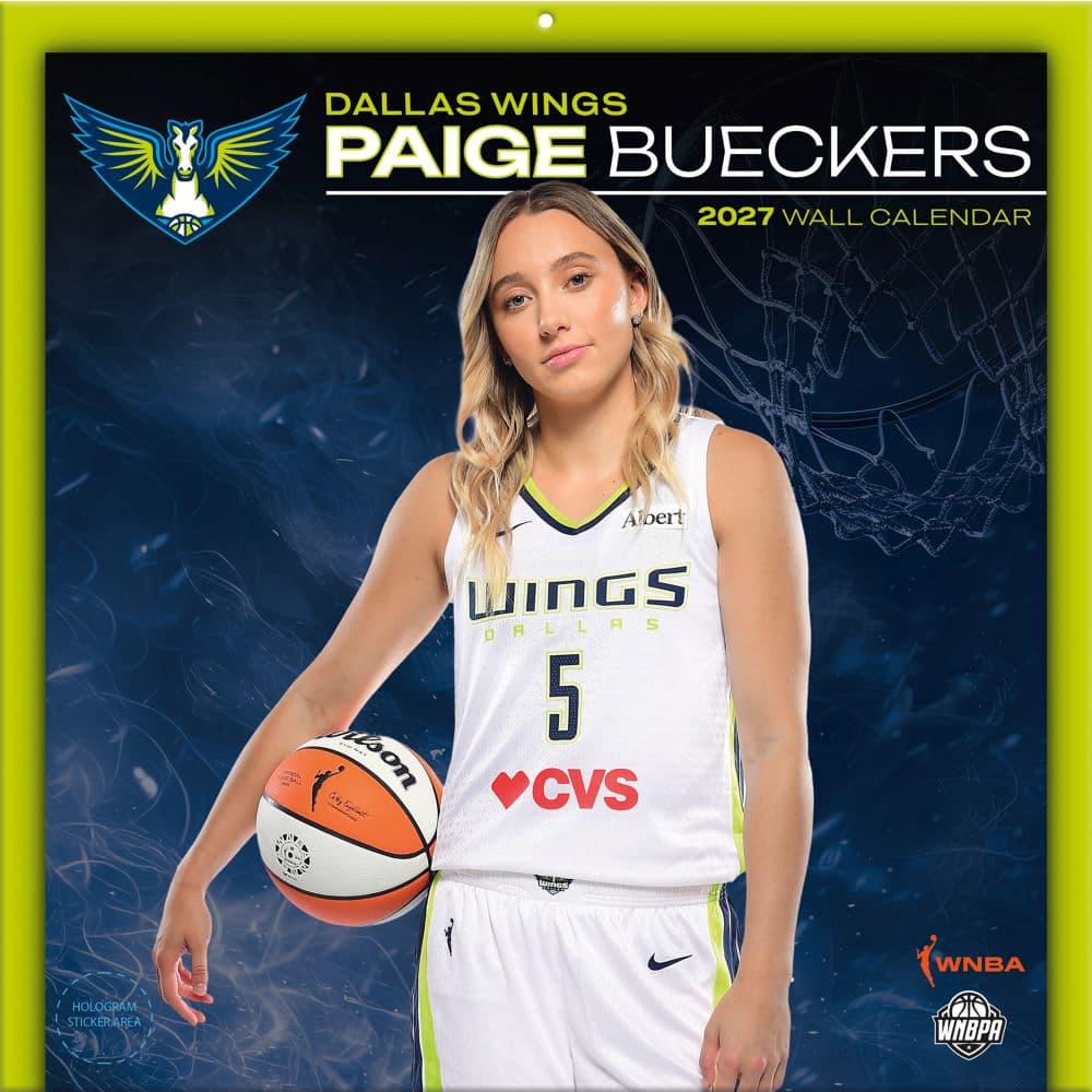 image WNBA Dallas Wings Paige Bueckers 2027 Wall Calendar Main Product Image