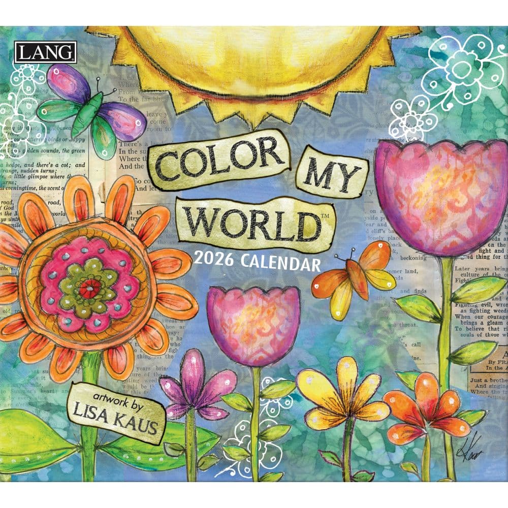 Color My World 2026 Wall Calendar by Lisa Kaus Main Image