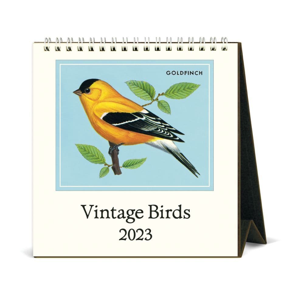 Cavallini Papers & Co. Birds Vintage 2023 Easel Calendar
