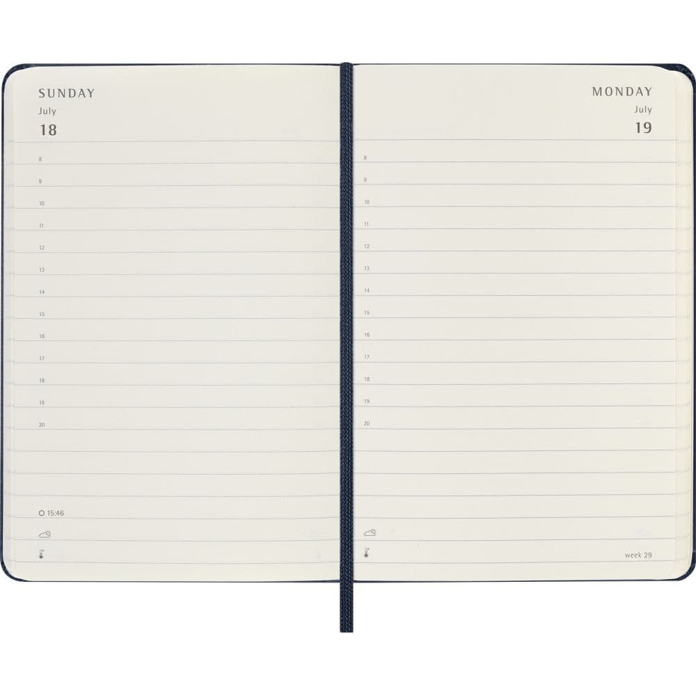 Moleskine Sapphire Blue Pocket Hard Cover 2027 Daily Planner Fourth Alternate Image