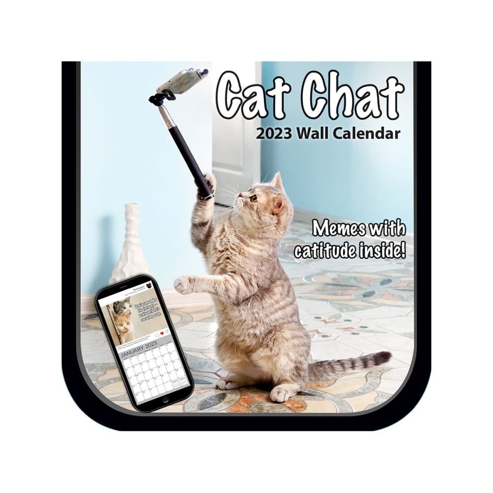 Lang Cat Chat 2023 Mini Wall Calendar
