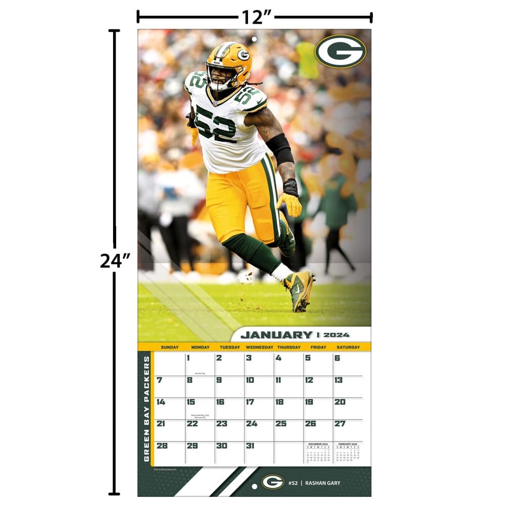 Green Bay Packers 2024 Wall Calendar