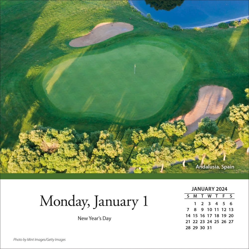 Golf Courses 2024 Desk Calendar Alternate Image 2