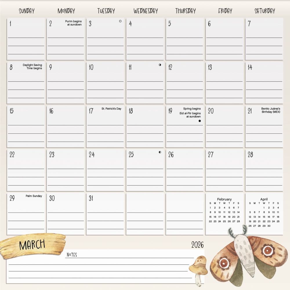 Animals Family 2026 Magnetic Desk Calendar Fifth Alternate Image