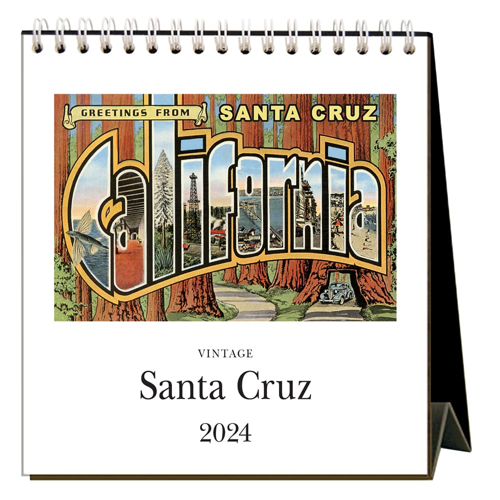 Santa Cruz Nostalgic 2024 Easel Desk Calendar Calendars