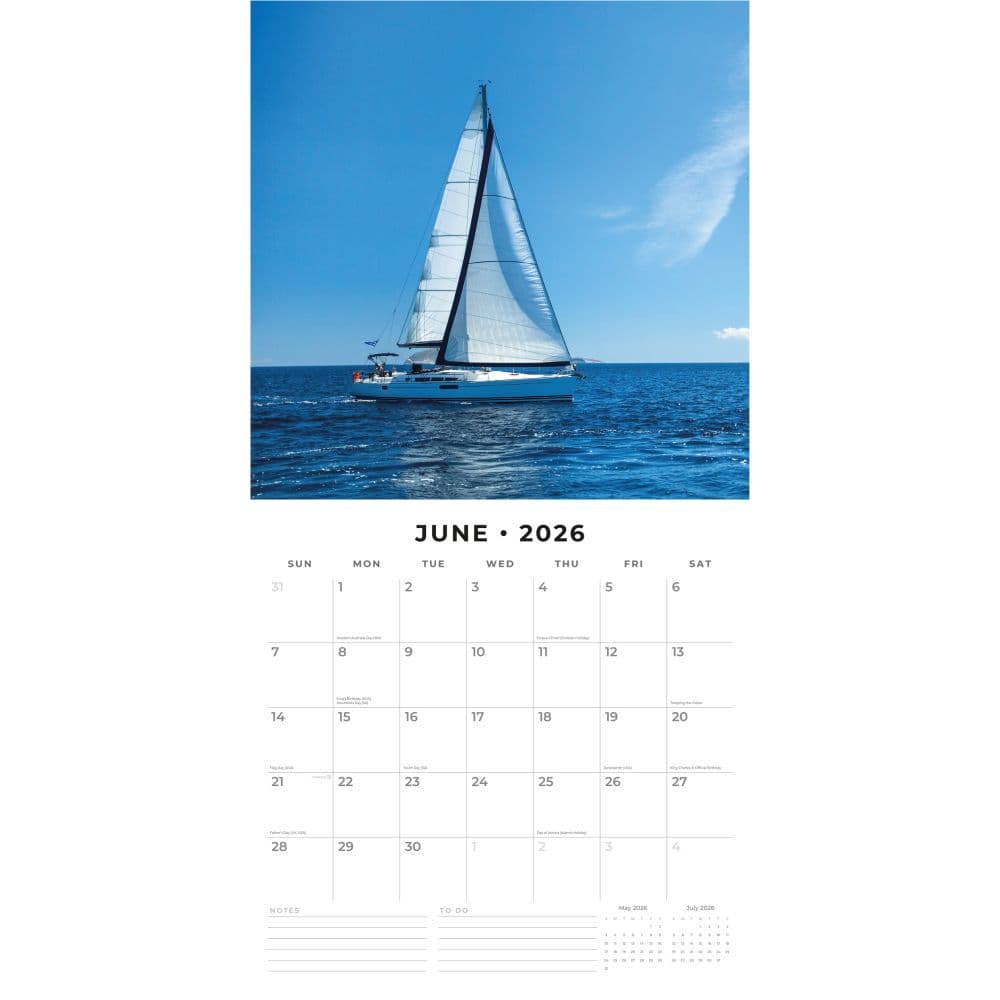 Sailing 2026 Wall Calendar Second Alternate Image
