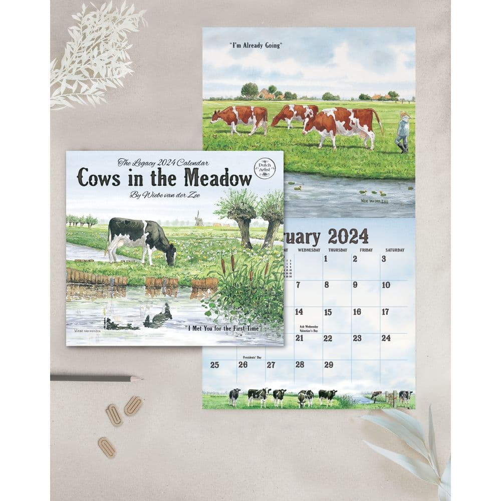 Cows in the Meadow 2024 Wall Calendar Third Alternate Image width=&quot;1000&quot; height=&quot;1000&quot;