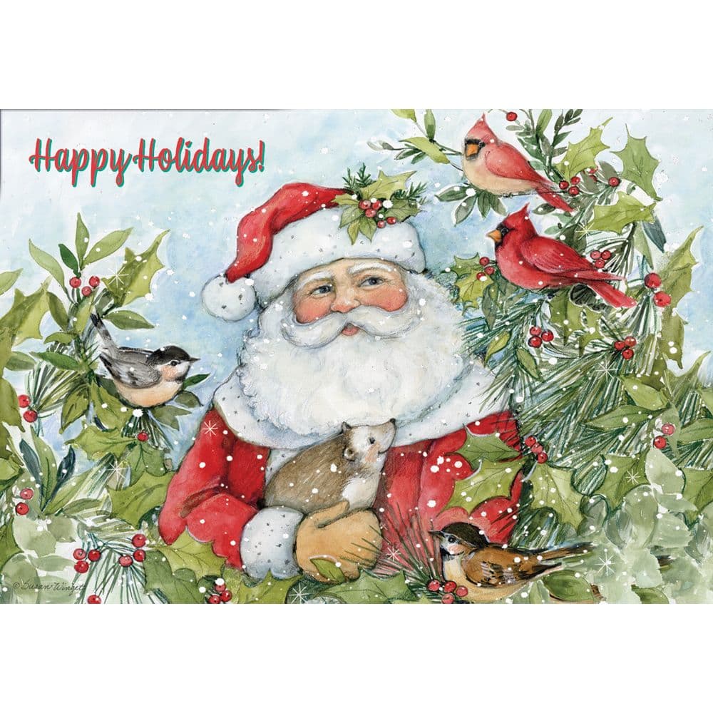 Woodland Santa Petite Christmas Cards Main Product Image