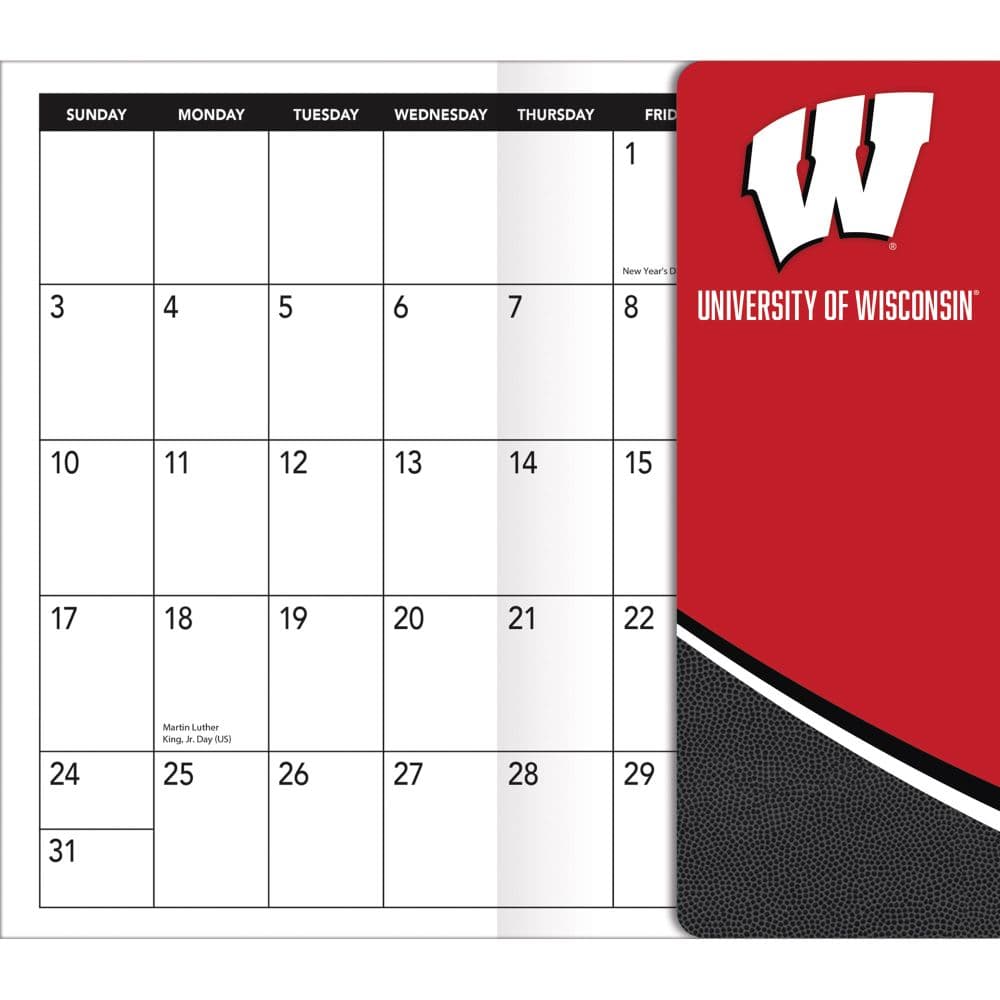 Wisconsin Badgers 2027 17 Month Pocket Planner Fifth Alternate Image