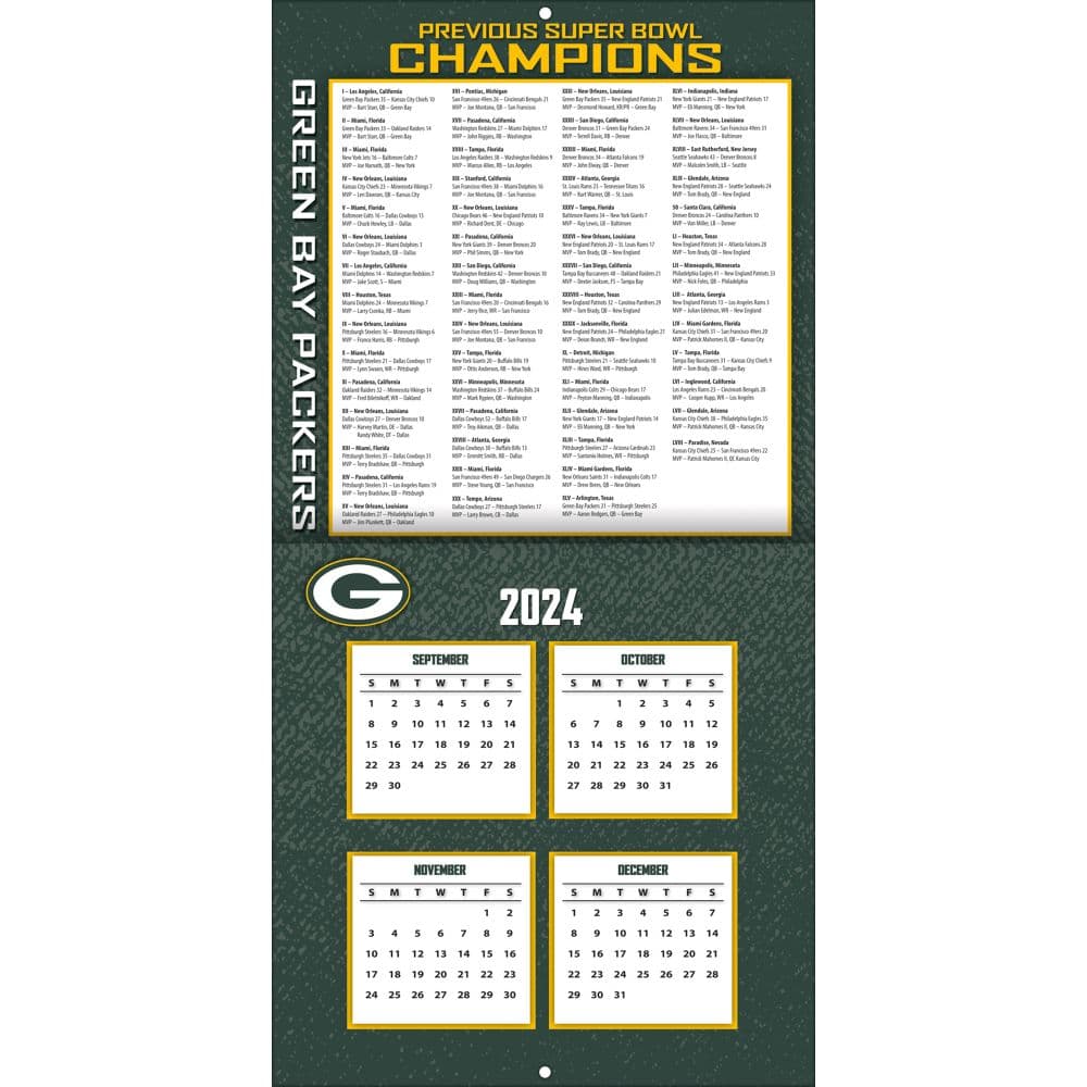 NFL Green Bay Packers 2025 Mini Wall Calendar First Alternate Image width=&quot;1000&quot; height=&quot;1000&quot;