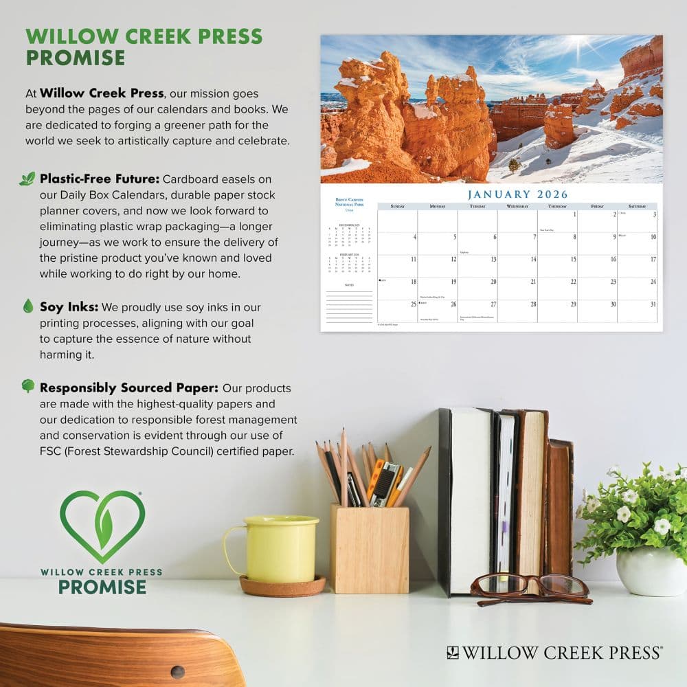 National Parks Panoramic 2026 Wall Calendar Fourth Alternate Image