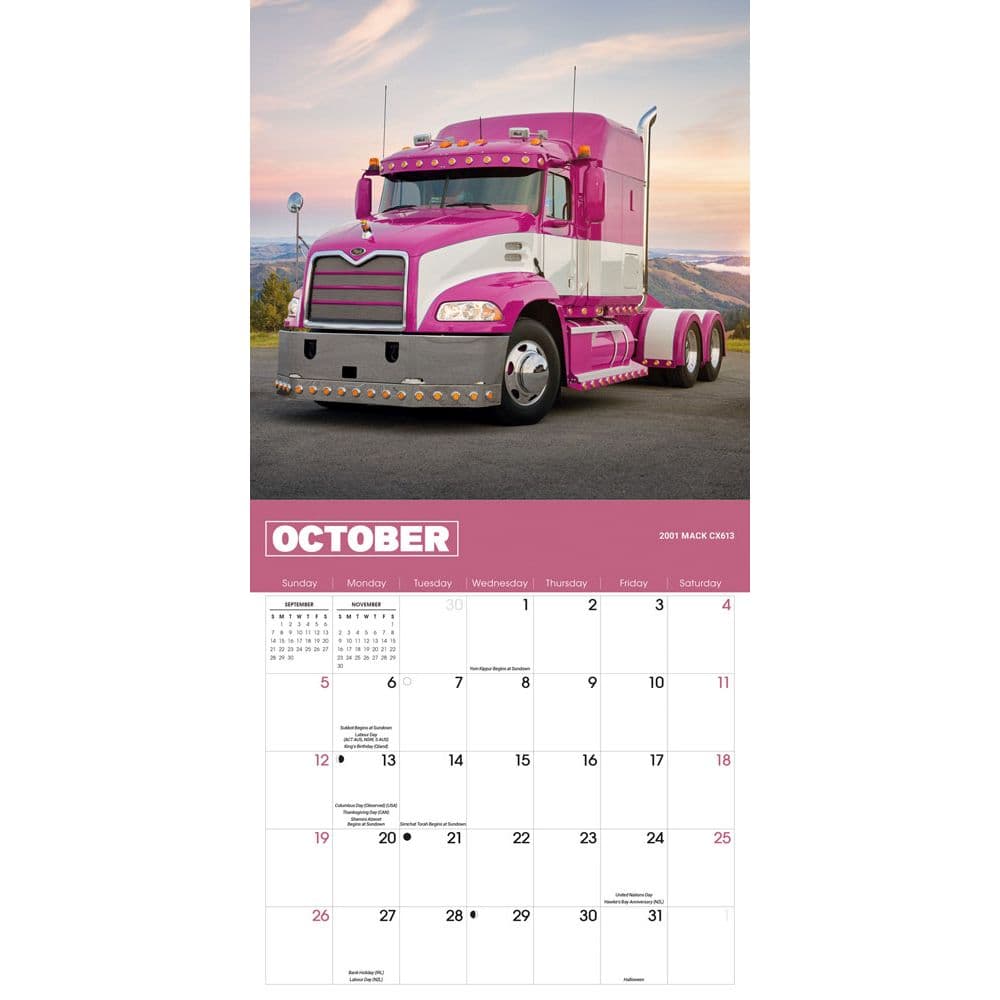 Trucks 2025 Wall Calendar - Calendars.com