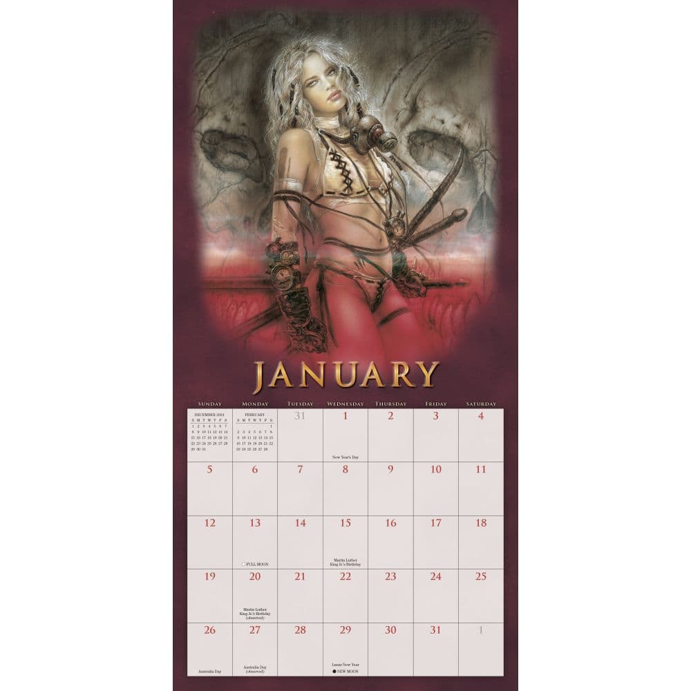 The Fantasy Art 2025 Wall Calendar by Luis Royo - Calendars.com