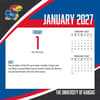 image Kansas Jayhawks 2027 Desk Calendar Second Alternate Image