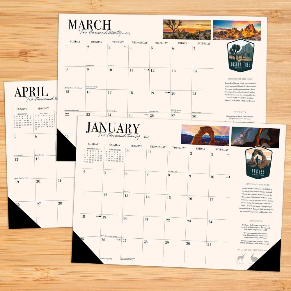 National Parks 17x12 2026 Desk Pad Second Alternate Image