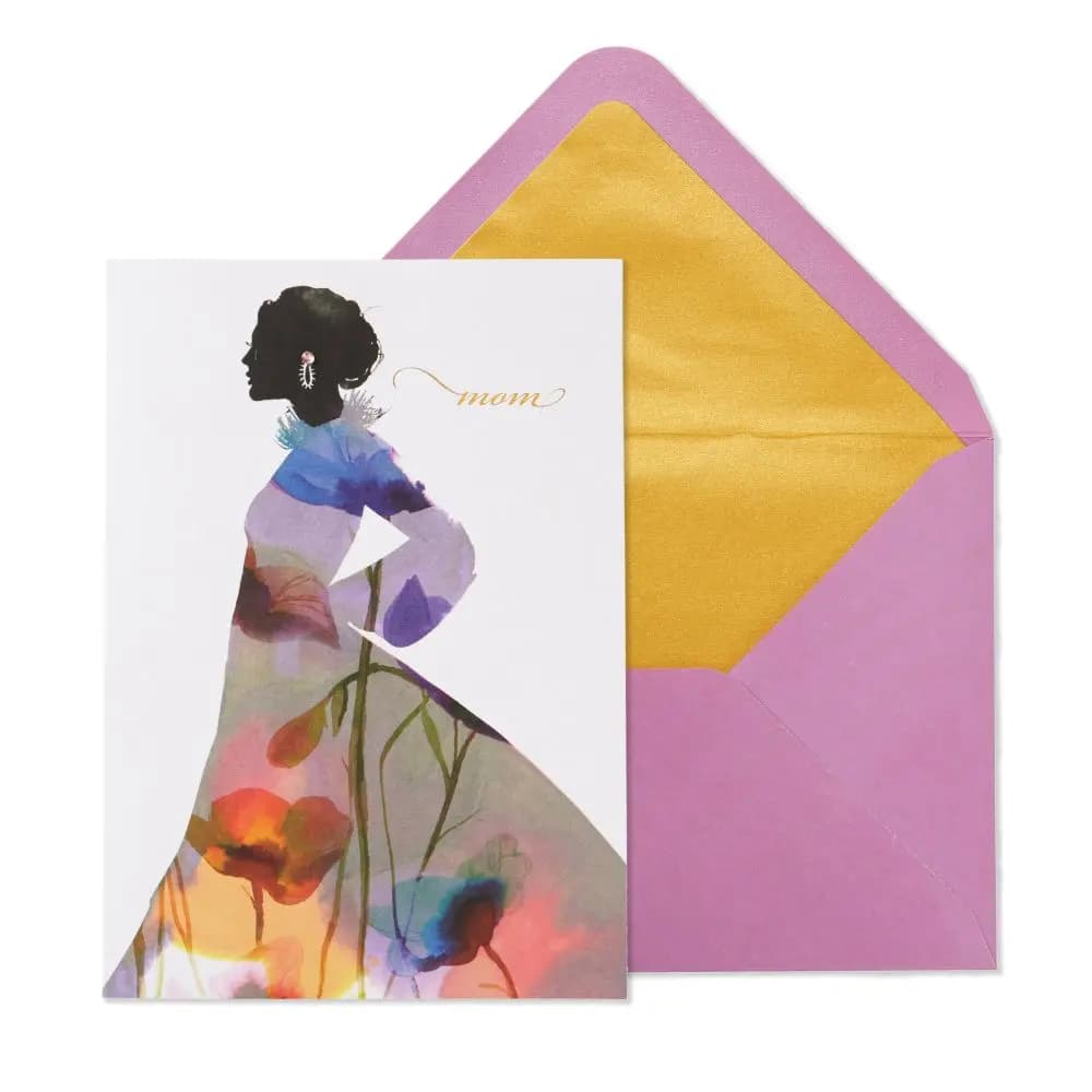 Femme Silhouette Poppy Dress Mother&#39;s Day Card