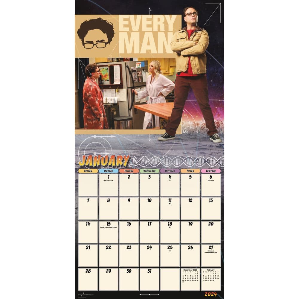 Big Bang Theory 2024 Wall Calendar Alternate Image 3