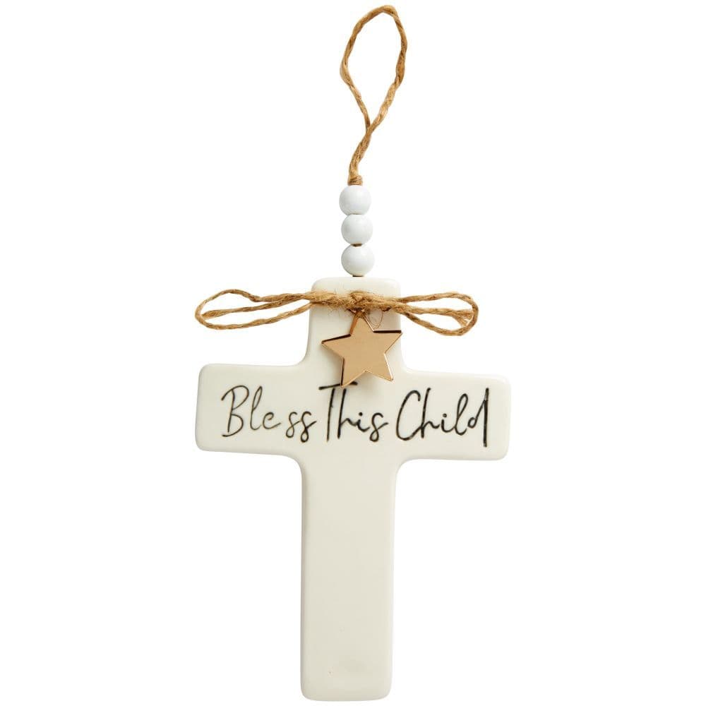 Lang Little Blessings Ceramic Cross with Charm