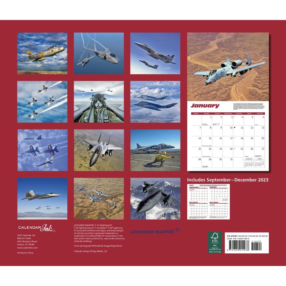 Jets Deluxe 2024 Wall Calendar