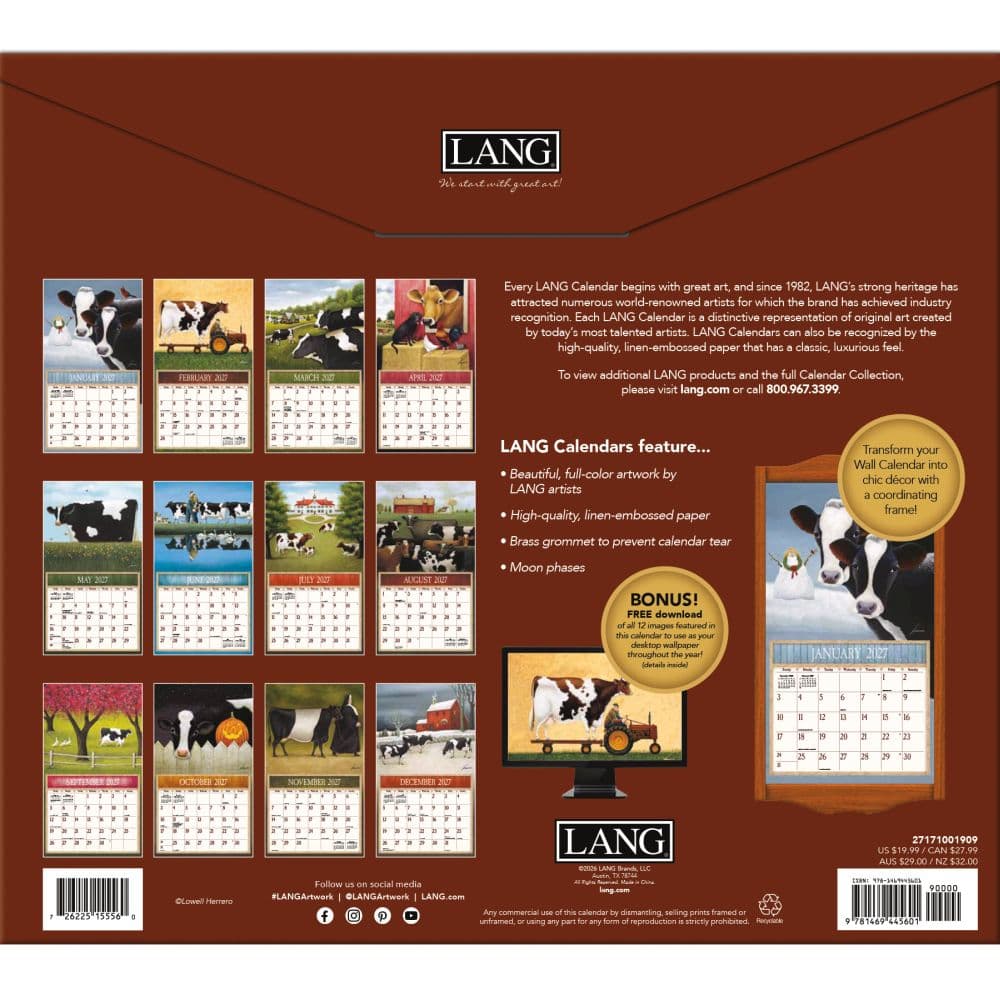 Cows Cows Cows Special Edition 2027 Wall Calendar First Alternate Image