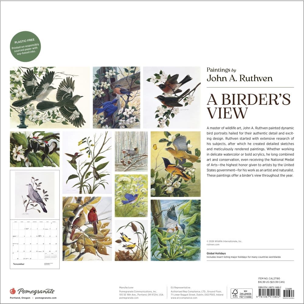 Birders View 2027 Wall Calendar by John A Ruthven First Alternate Image