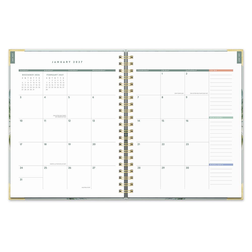 Bella Flora 2027 Deluxe Extra-Large Spiral Planner Second  Alternate Image