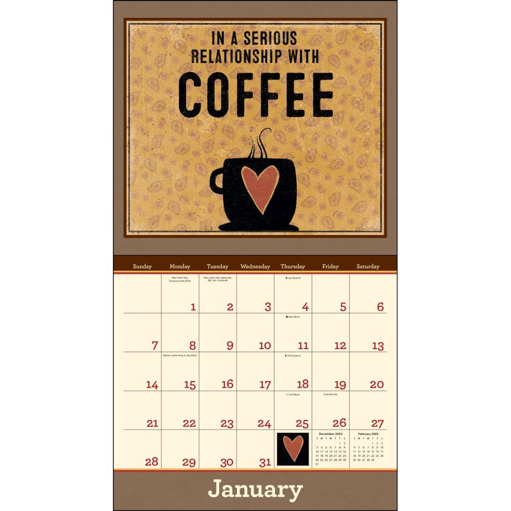 Coffee DiPaolo 2024 Wall Calendar