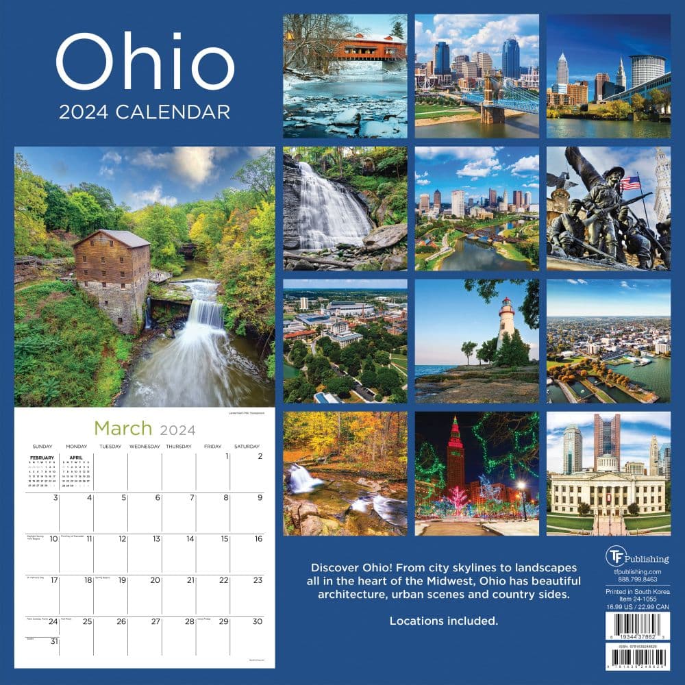 Ohio 2024 Wall Calendar First Alternate Image width=&quot;1000&quot; height=&quot;1000&quot;