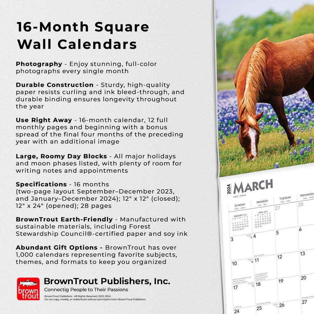 Horse Lovers 2024 Wall Calendar Alternate Image 4