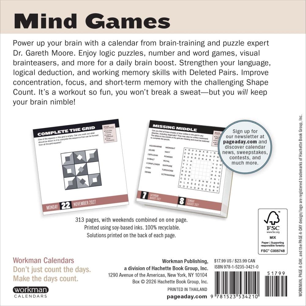 Brainpower Puzzles 2027 Page-A-Day Desk Calendar First Alternate Image