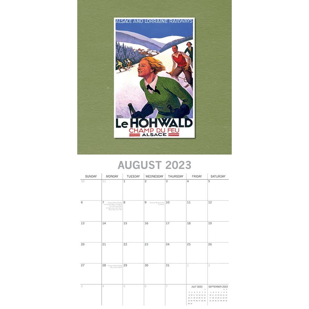 Skiing Posters Vintage 2023 Wall Calendar - Calendars.com