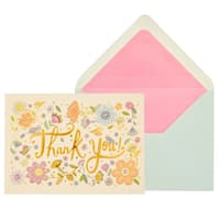 image Whimsy Flowers, Birds &amp; Lettering Thank You Card Main Product Image width=&quot;1000&quot; height=&quot;1000&quot;
