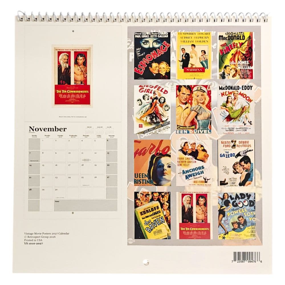 Vintage Movie 2027 Wall Calendar First Alternate Image