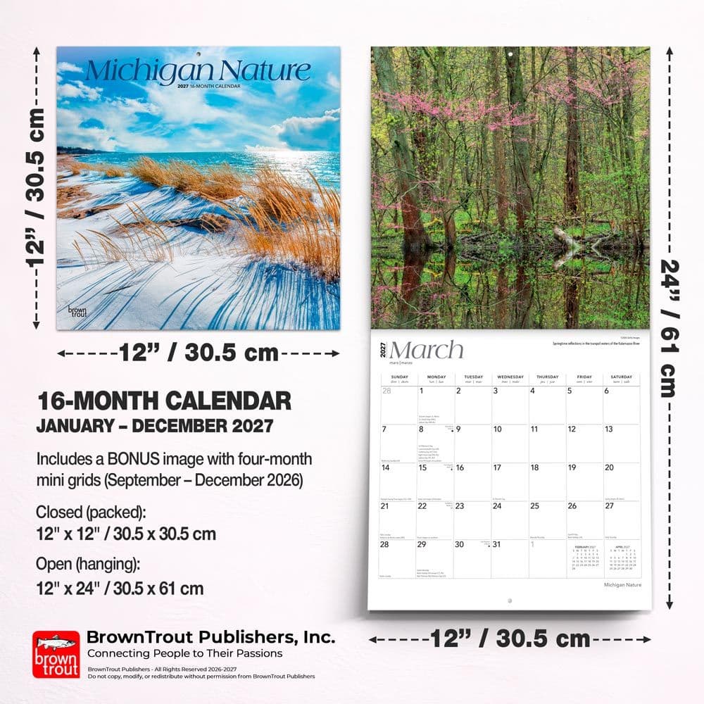 Michigan Nature 2027 Wall Calendar Sixth Alternate Image