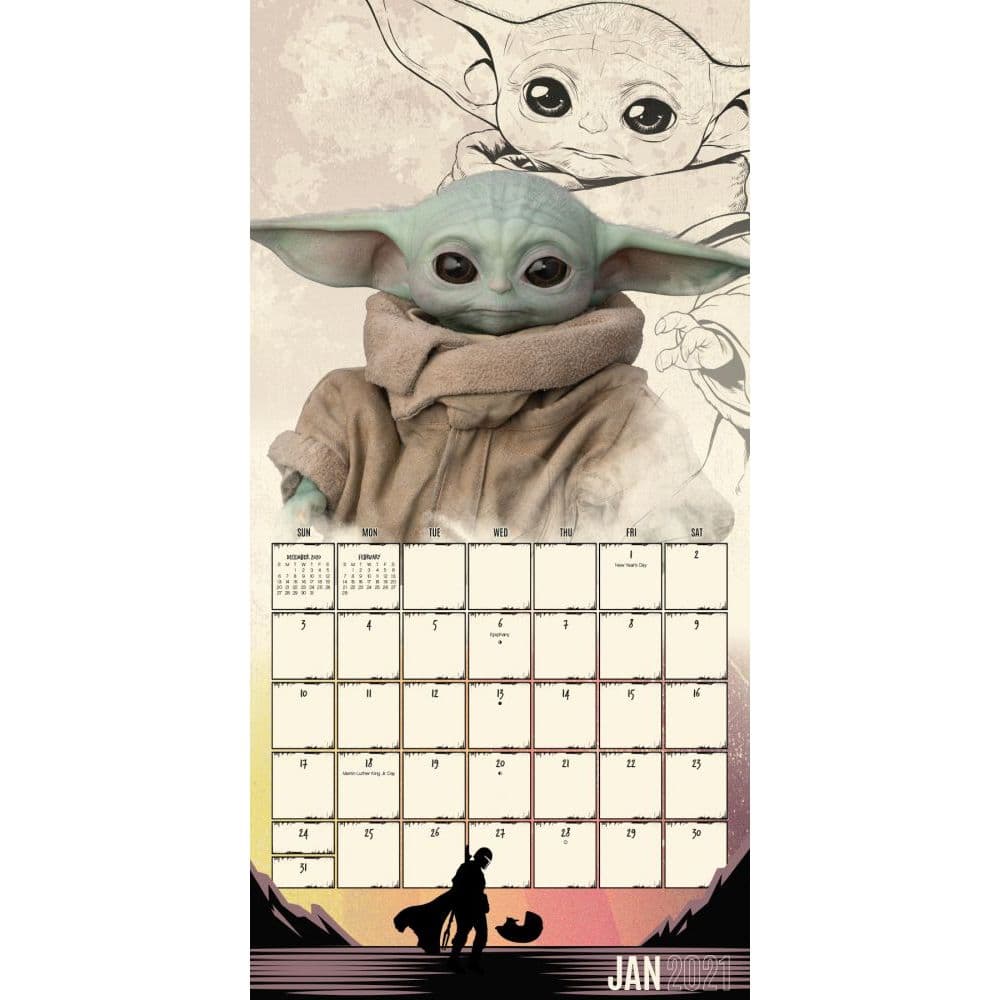 Baby Yoda Exclusive Wall Calendar - Calendars.com