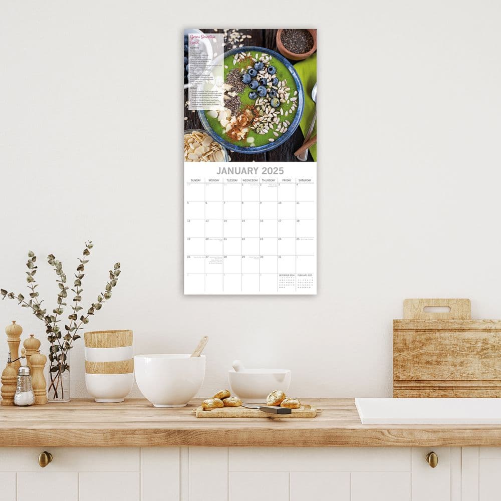 Tasty Vegan Recipes 2025 Wall Calendar